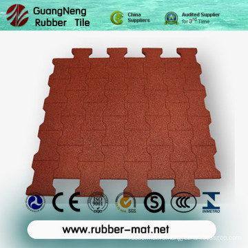 EPDM Colorful Playground Rubber Tiles / Recycled Rubber Tile